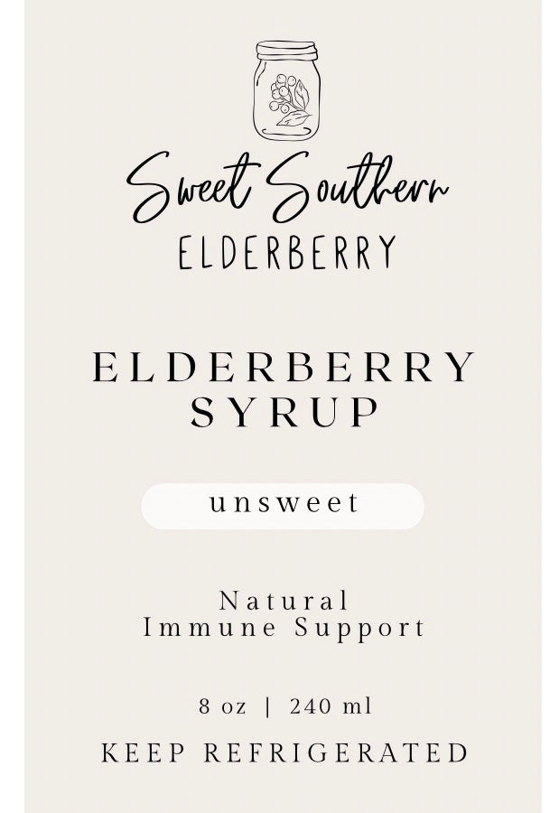 Unsweet Elderberry Syrup